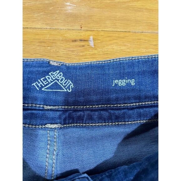 There Abouts Jeans Girls Size 14.5 Plus Blue Jegging Stretch Casual Whiskered - Picture 3 of 9